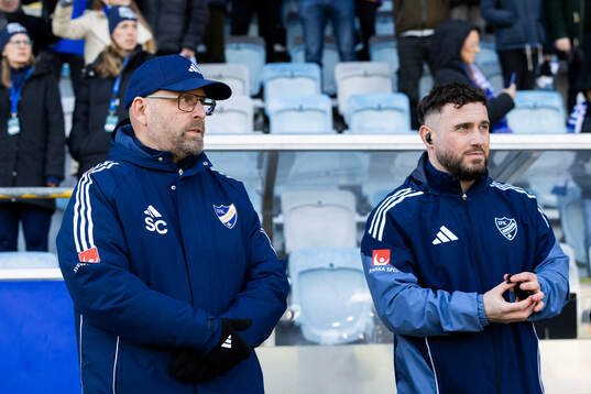 IFK Norrköpings tränare Stellan Carlsson och assisterande tränare Rob Clark