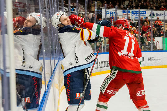 Djurgårdens Max Krogdahl och Moras Gustav Salmi-Lilja