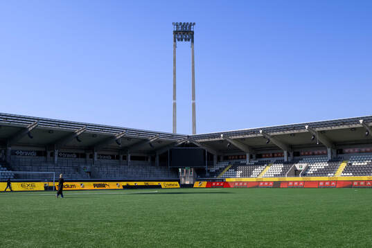 En vybild över Bravida Arena