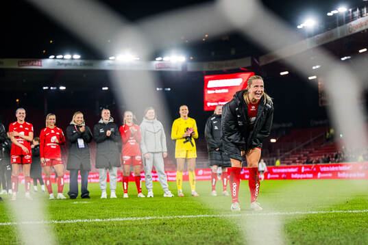 Monica Nedgård Isaksen of Brann celebrates