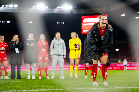 Monica Nedgård Isaksen of Brann celebrates