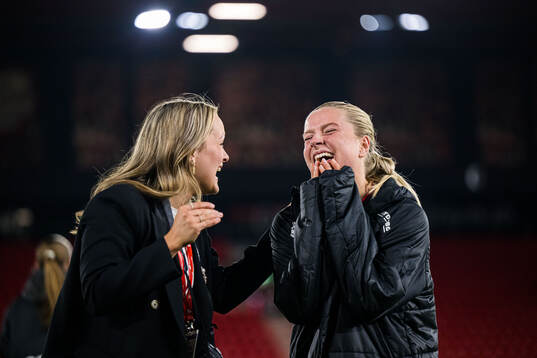 Monica Nedgård Isaksen of Brann celebrates