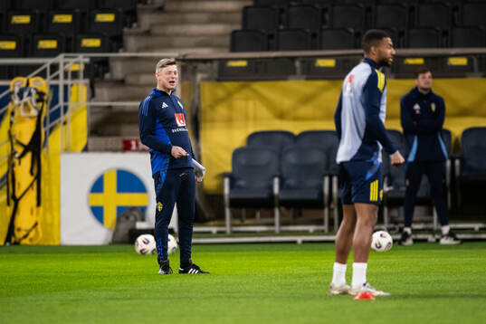 Head coach Jon Dahl Tomasson of the Swedish men's national football team