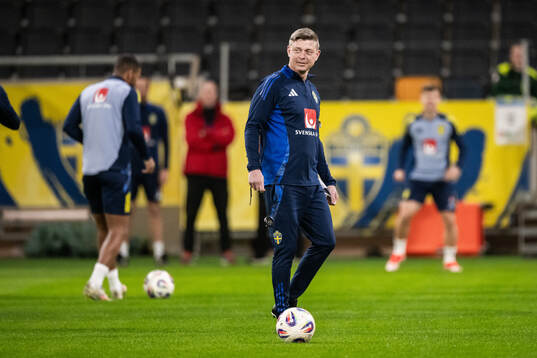 Head coach Jon Dahl Tomasson of the Swedish men's national football team