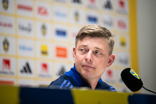 Head coach Jon Dahl Tomasson of the Swedish men's national football team