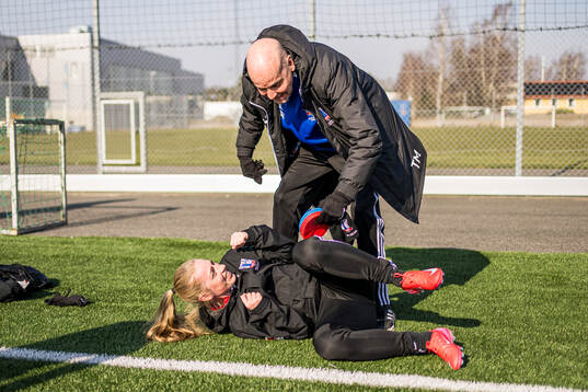 Vittsjö GIKs assisterande tränare Thomas Mårtensson och