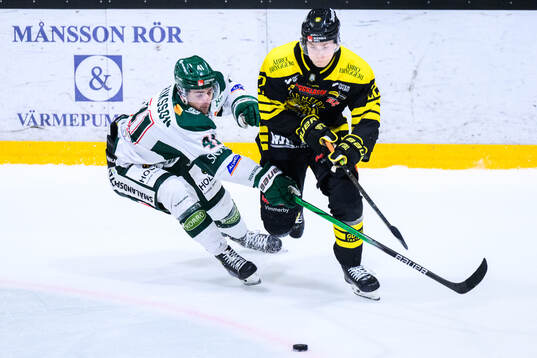 Tingsryds Melker Eriksson och Vimmerbys Elias Lindgren