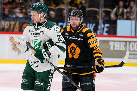 Färjestads Oskar Steen och Skellefteås Oskar Nilsson