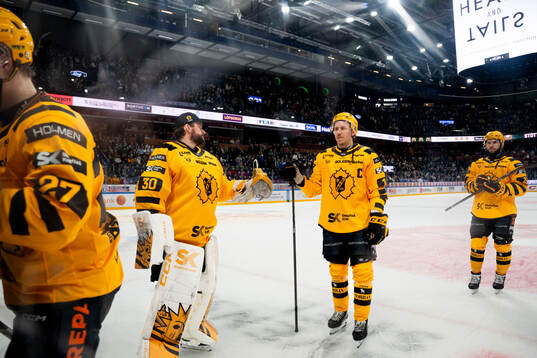 Skellefteås målvakt Gustaf Lindvall och Pär Lindholm