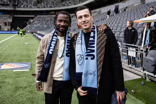 Djurgårdens fd spelare Amadou Jawo och Erton Fejzullahu