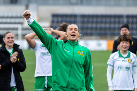 Hammarbys Ellen Wangerheim jublar