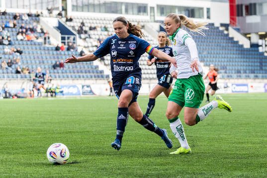 Linköpings Emma Lennartsson och Hammarbys Anna Jøsendal