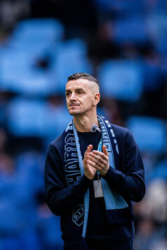 Djurgårdens tidigare spelare Haris Radetinac vid sin