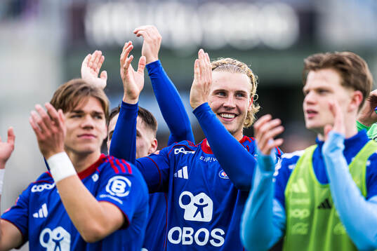 Sebastian Jarl of Vålerenga celebrates