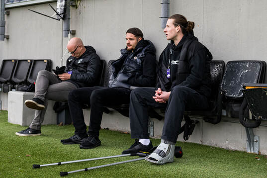 Landskronas sportchef Billy Magnusson, Allen Smajic och