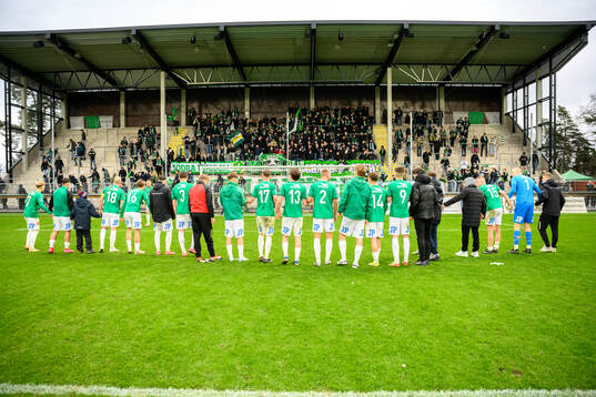 Jönköpings Södras spelare jublar