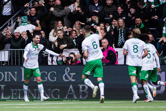 Hammarbys Nahir Besara jublar efter 3-0