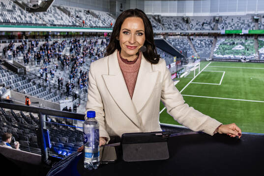 Camilla Nordlund i Max TV-studio