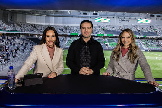 Camilla Nordlund, Nordin Gerzic och Emelie Zaar Ölander i