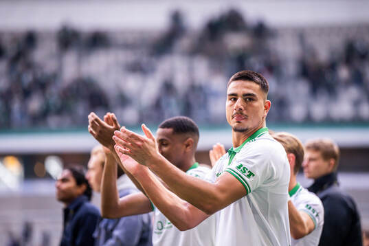 Hammarbys Jusef Erabi jublar