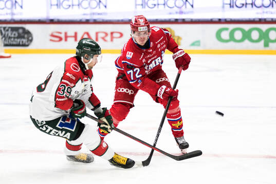 Frölundas Mikael Ruohomaa och Timrås Erik Walli Walterholm