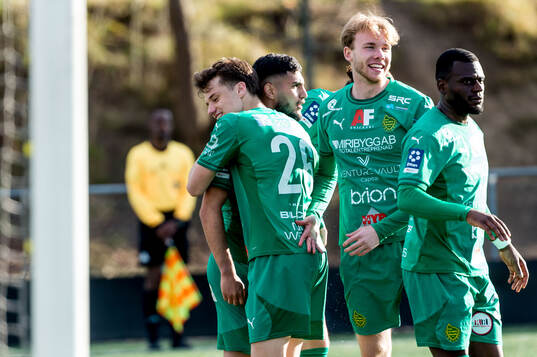 BK Olympics Amir Ayari jublar efter 2-1