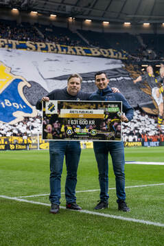 AIK med en prischeck för Årets Publiklag 2024