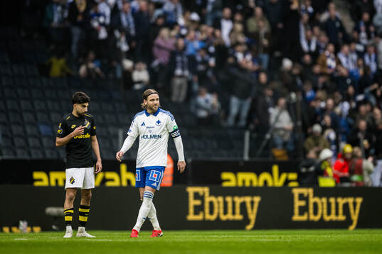 AIKs Andronikos Kakoullis och IFK Norrköpings Christoffer Nyman efter 1-3