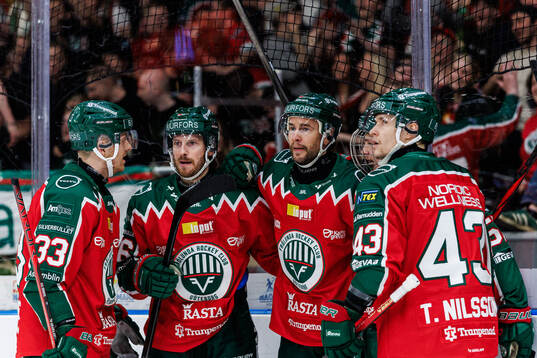 Frölundas Mikael Ruohomaa jublar