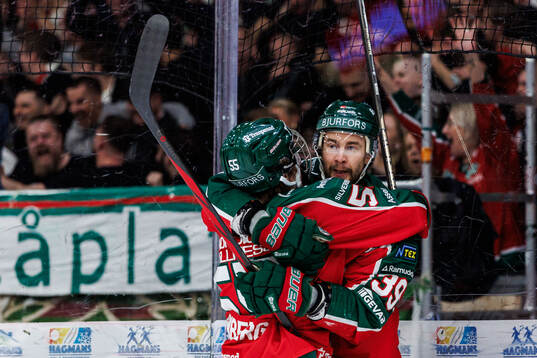 Frölundas Mikael Ruohomaa jublar