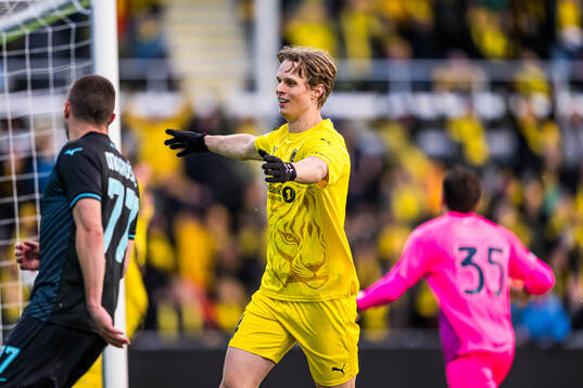 Ulrik Saltnes of Bodø/Glimt celebrates