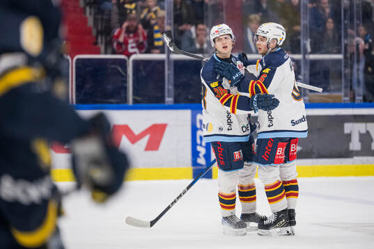 Djurgårdens Victor Eklund jublar