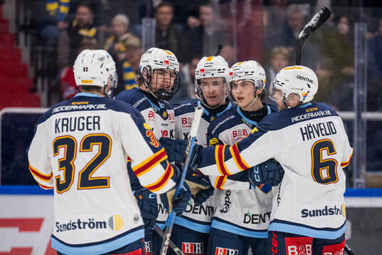 Djurgårdens Victor Eklund jublar