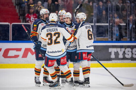 Djurgårdens Victor Eklund jublar