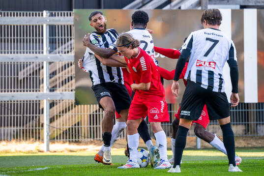 Landskronas Rassa Rahmani och Christian Stark  mot