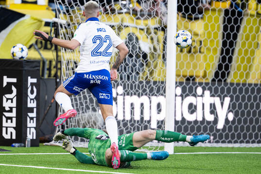 IFK Norrköpings Tim Prica och Elfsborgs målvakt Isak