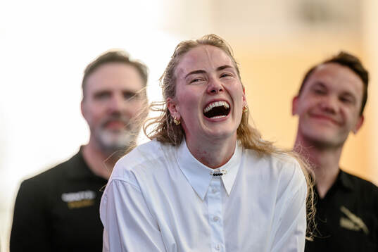 Former swimmer Michelle Coleman is celebrated