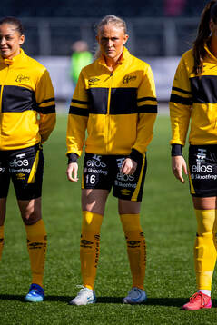 Elfsborgs Emilia Bengtsson innan fotbollsmatchen i