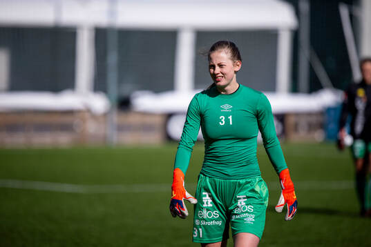 Elfsborgs målvakt Marlen Katharina Kelm innan