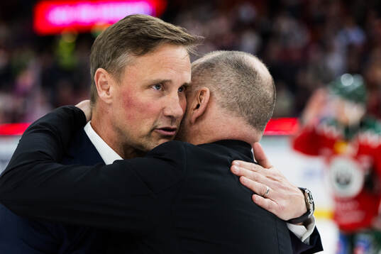 Frölundas tränare Roger Rönnberg och Luleås tränare