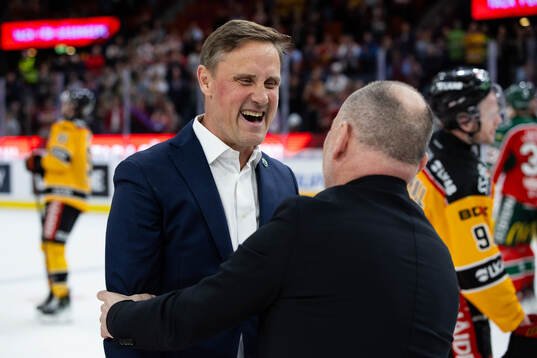 Frölundas tränare Roger Rönnberg och Luleås tränare