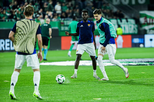 Tokmac Nguen and Nino Zugelj of Djurgården