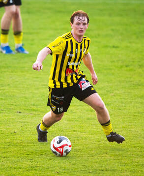 IFK Hässleholms Sam Hegdal i matchen i division 2 mellan IFK Hässleholm och Torns IF i Hässleholm 17 april 2025.