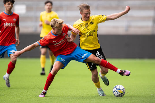Helsingborgs Alvin Nordin och Elfsborgs Konrad Folkesson