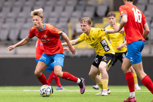 Helsingborgs Alvin Nordin och Elfsborgs Arvid Södeliden
