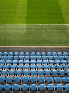 Generell vy av läktarstolar på Eleda Stadion