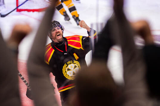 Brynäs Anton Rödin jublar