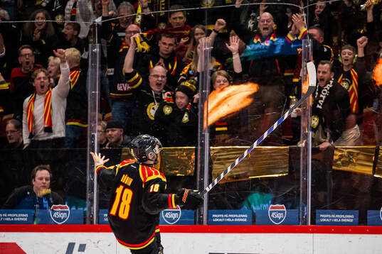 Brynäs Anton Rödin jublar