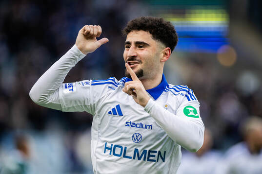 IFK Norrköpings Ismet Lushaku jublar efter 3-0