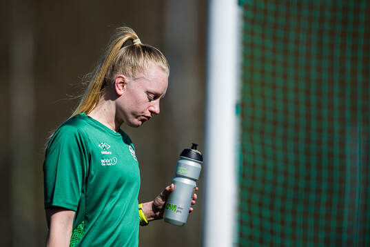 Solfrid Vaagan Hofset of KIL/Hemne ahead of the 1. division football match between KIL/Hemne and HamKam on April 20, 2025 in Kyrksæterøra.